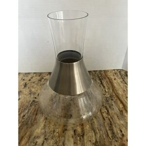 Wine Decanter Glass Stainless Steel Vessel  Carafe Wine Chiller Aerating Cone